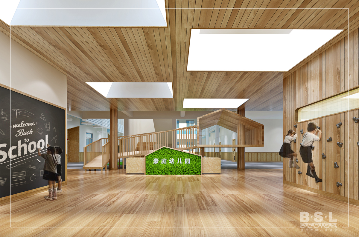  東莞東坑豪庭幼兒園設(shè)計(jì)大廳效果圖,幼兒園設(shè)計(jì)